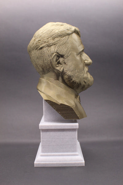 Ulysses S. Grant, 18th US President, Sculpture Bust on Box Plinth