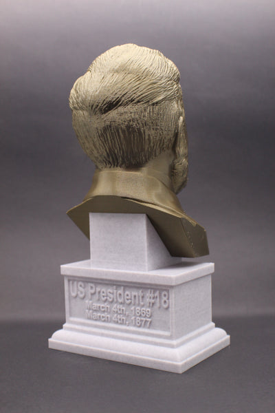 Ulysses S. Grant, 18th US President, Sculpture Bust on Box Plinth