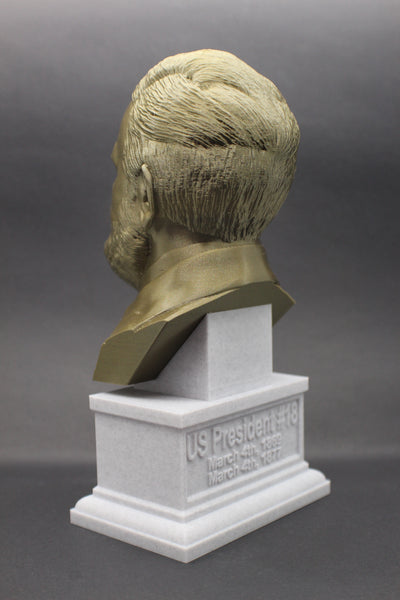 Ulysses S. Grant, 18th US President, Sculpture Bust on Box Plinth