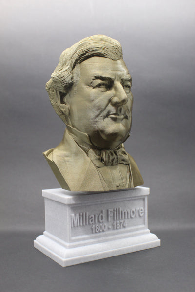 Millard Fillmore, 13th US President, Sculpture Bust on Box Plinth