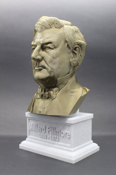 Millard Fillmore, 13th US President, Sculpture Bust on Box Plinth