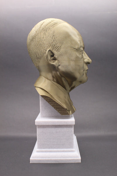 Dwight Eisenhower, 34th US President, Sculpture Bust on Box Plinth
