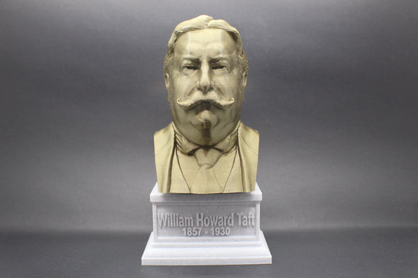 William Howard Taft, 27th US President, Sculpture Bust on Box Plinth