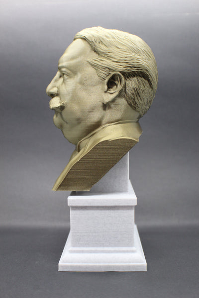 William Howard Taft, 27th US President, Sculpture Bust on Box Plinth