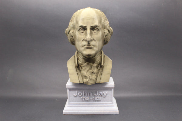 John Jay USA Founding Father And Chief Supreme Justice Sculpture Bust on Box Plinth
