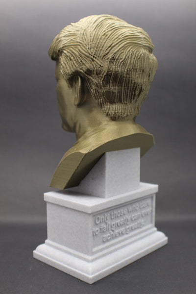 Robert F Kennedy US Attorney General Sculpture Bust on Box Plinth