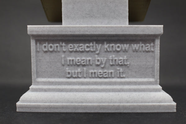 JD Salinger, Famous American Writer, Sculpture Bust on Box Plinth