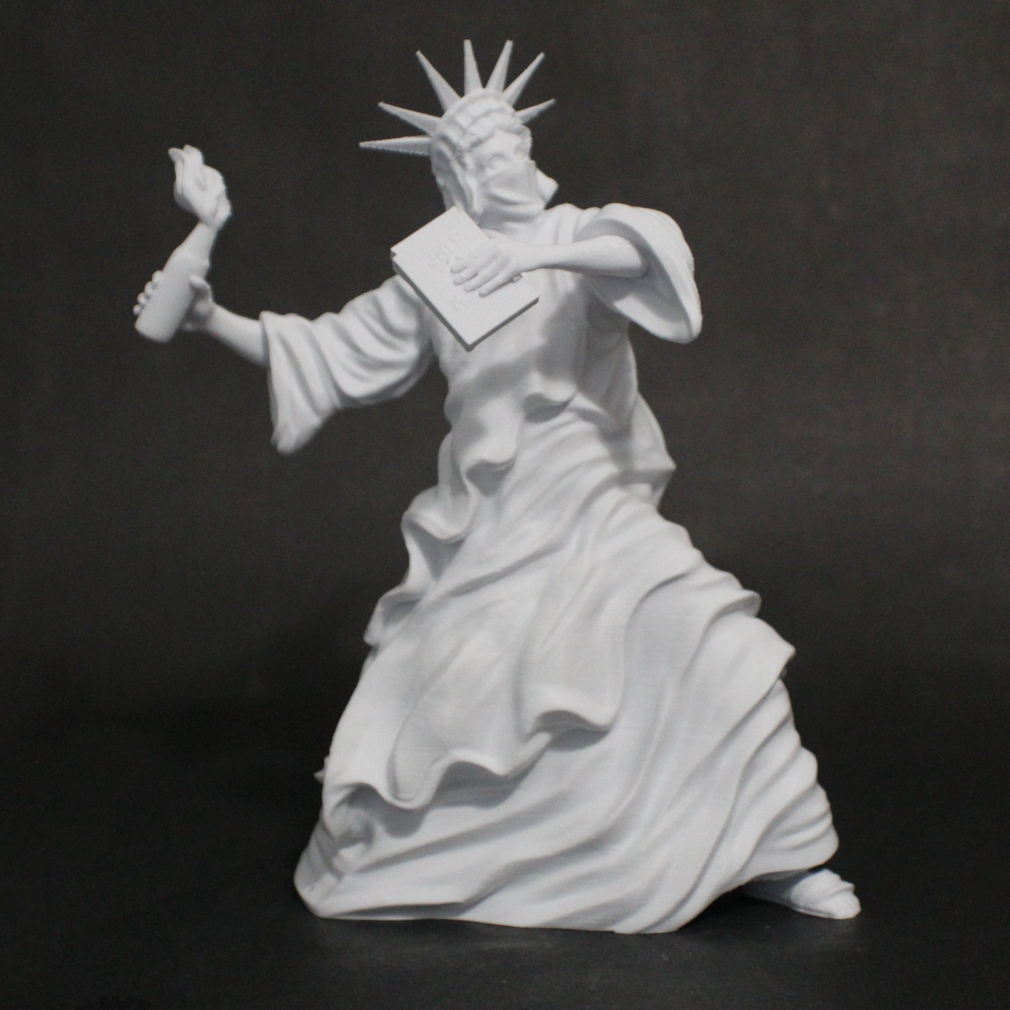 Rioting Liberty Statue of Liberty Parody Original Artwork