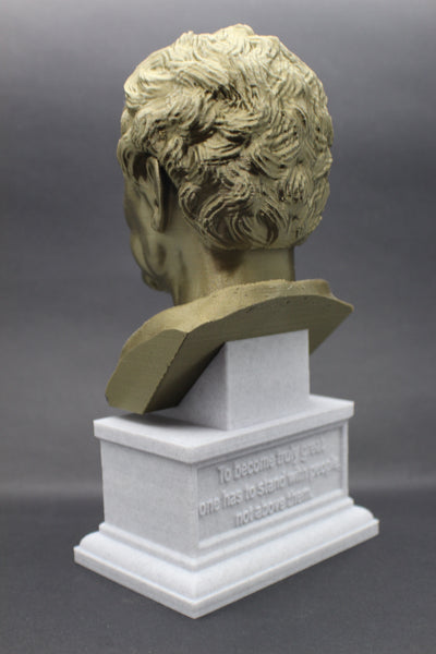Baron de Montesquieu Enlightenment Philosopher Sculpture Bust on Box Plinth