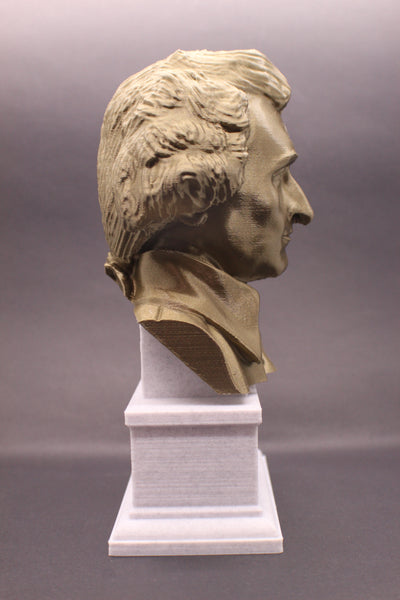 Thomas Paine USA Founding Father Sculpture Bust on Box Plinth