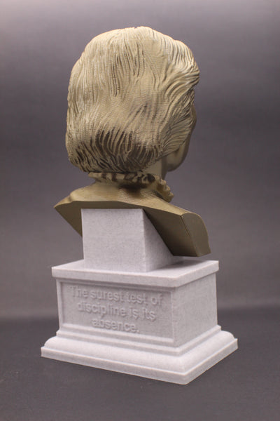 Clara Barton American Nurse Sculpture Bust on Box Plinth