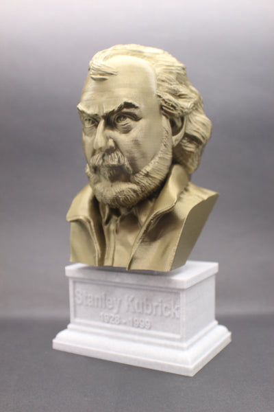 Stanley Kubrick, American Film Director, Sculpture Bust on Box Plinth