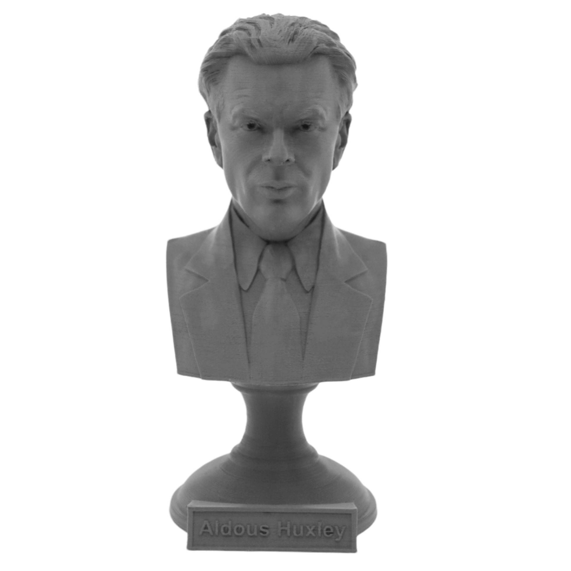 Aldous Huxley English Writer and Philosopher Sculpture Bust on Pedestal
