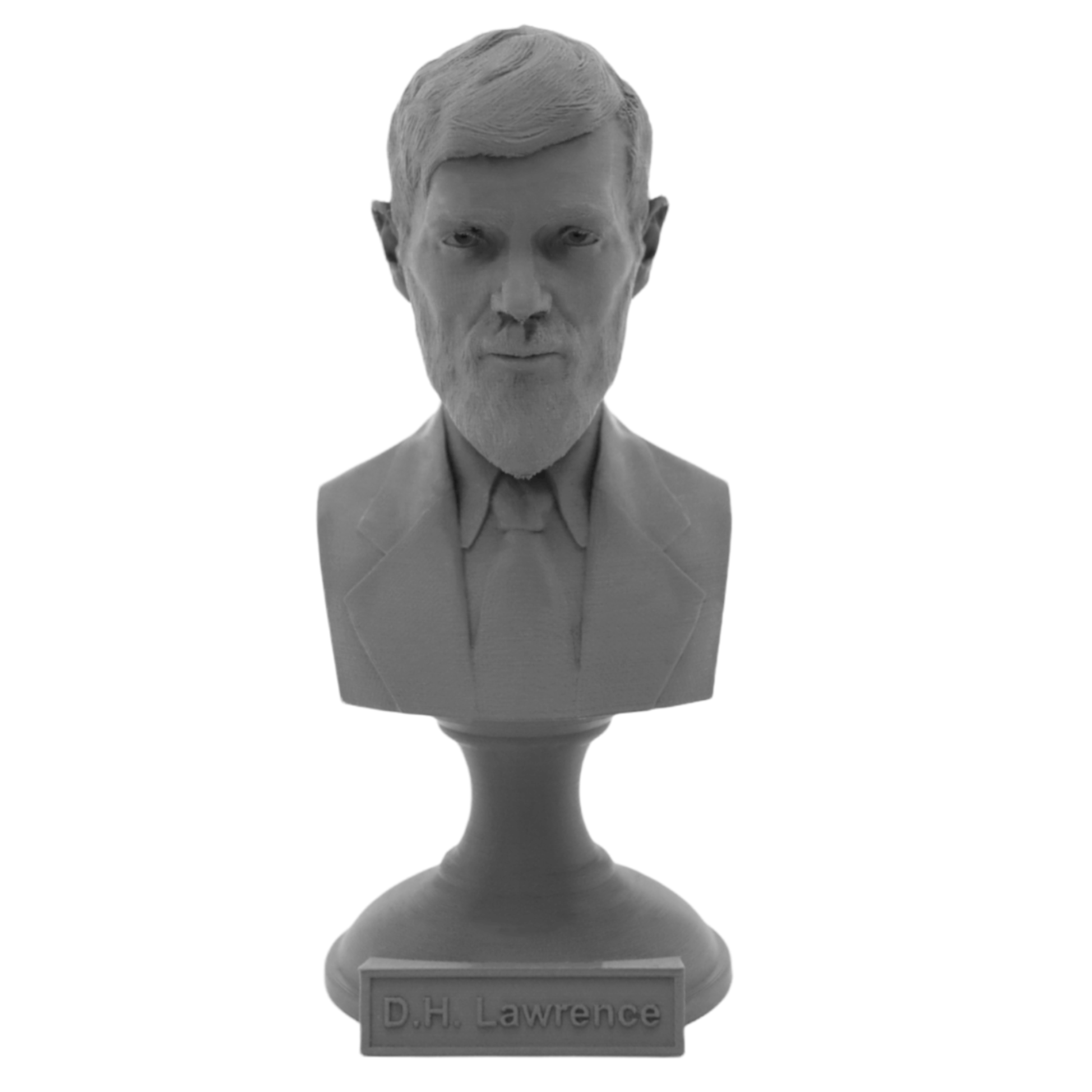 D.H. Lawrence English Writer and Philosopher Sculpture Bust on Pedestal