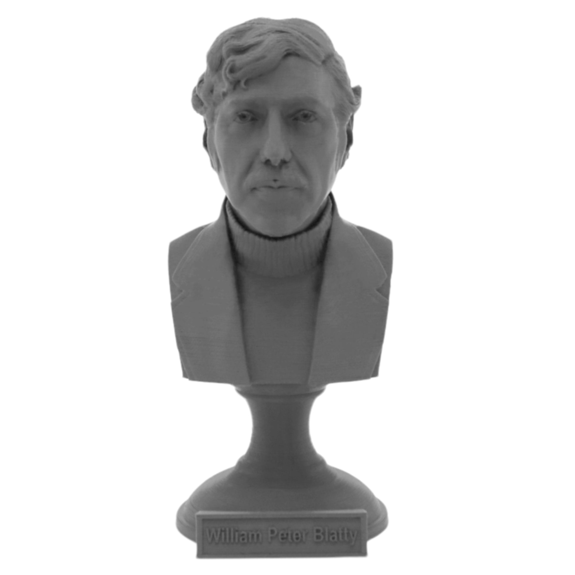 William Peter Blatty American Author Sculpture Bust on Pedestal