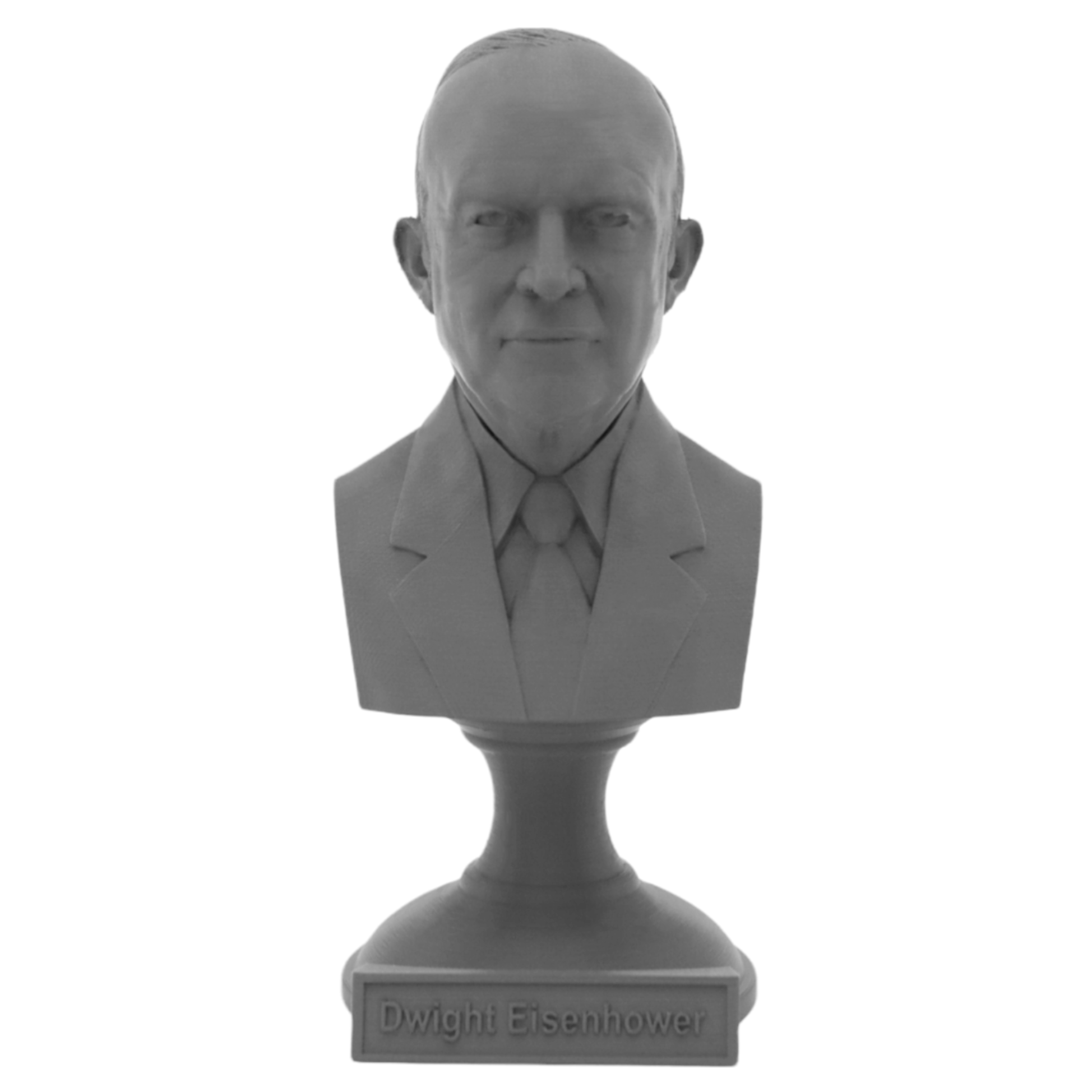 Dwight Eisenhower, 34th US President, Sculpture Bust on Pedestal