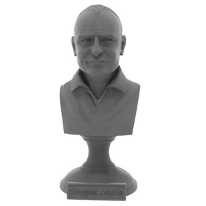 Douglas Adams English Writer Sculpture Bust on Pedestal