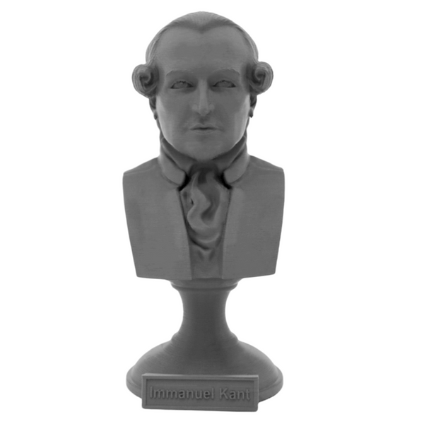 Immanuel Kant Enlightenment Philosopher Sculpture Bust on Pedestal