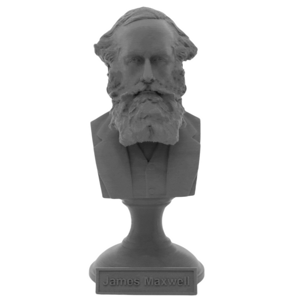 James Clerk Maxwell Famous Scottish Scientist Mathematical Physics Sculpture Bust on Pedestal