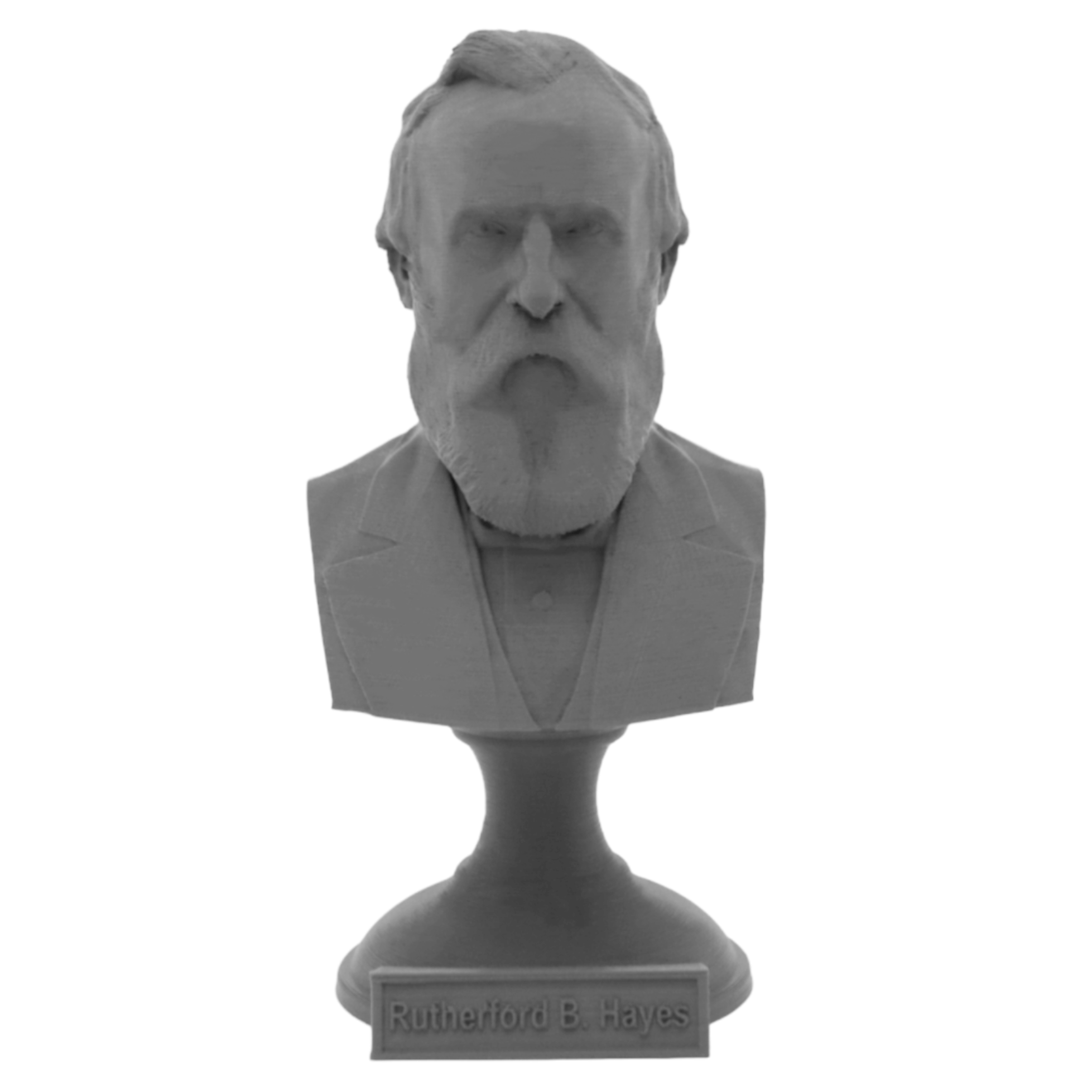 Rutherford B. Hayes, 19th US President, Sculpture Bust on Pedestal
