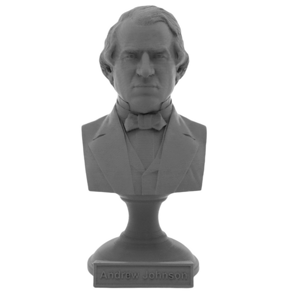 Andrew Johnson, 17th US President, Sculpture Bust on Pedestal