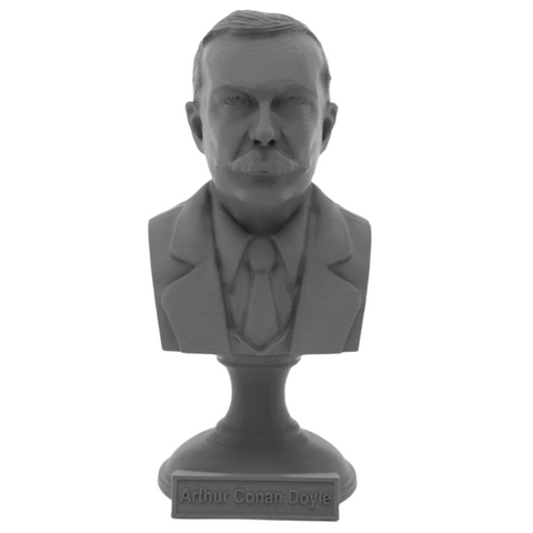 Arthur Conan Doyle British Writer Sculpture Bust on Pedestal