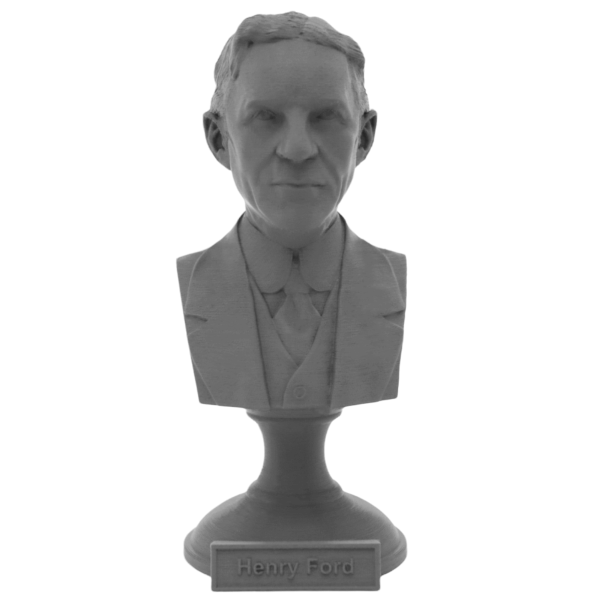 Henry Ford Famous American Industrialist and Business Magnate Sculpture Bust on Pedestal