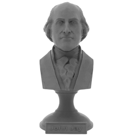 John Jay USA Founding Father And Chief Supreme Justice Sculpture Bust on Pedestal