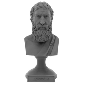Epictetus Greek Stoic Philosopher Sculpture Bust on Pedestal