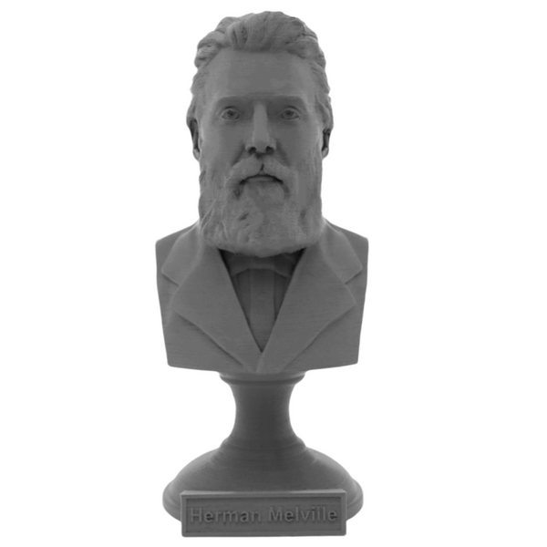 Herman Melville American Writer Sculpture Bust on Pedestal