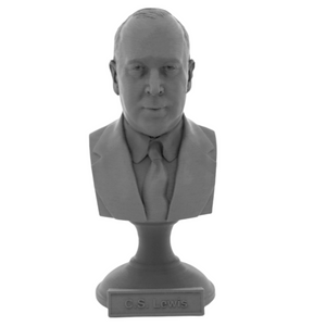 C.S. Lewis Famous British Writer Sculpture Bust on Pedestal