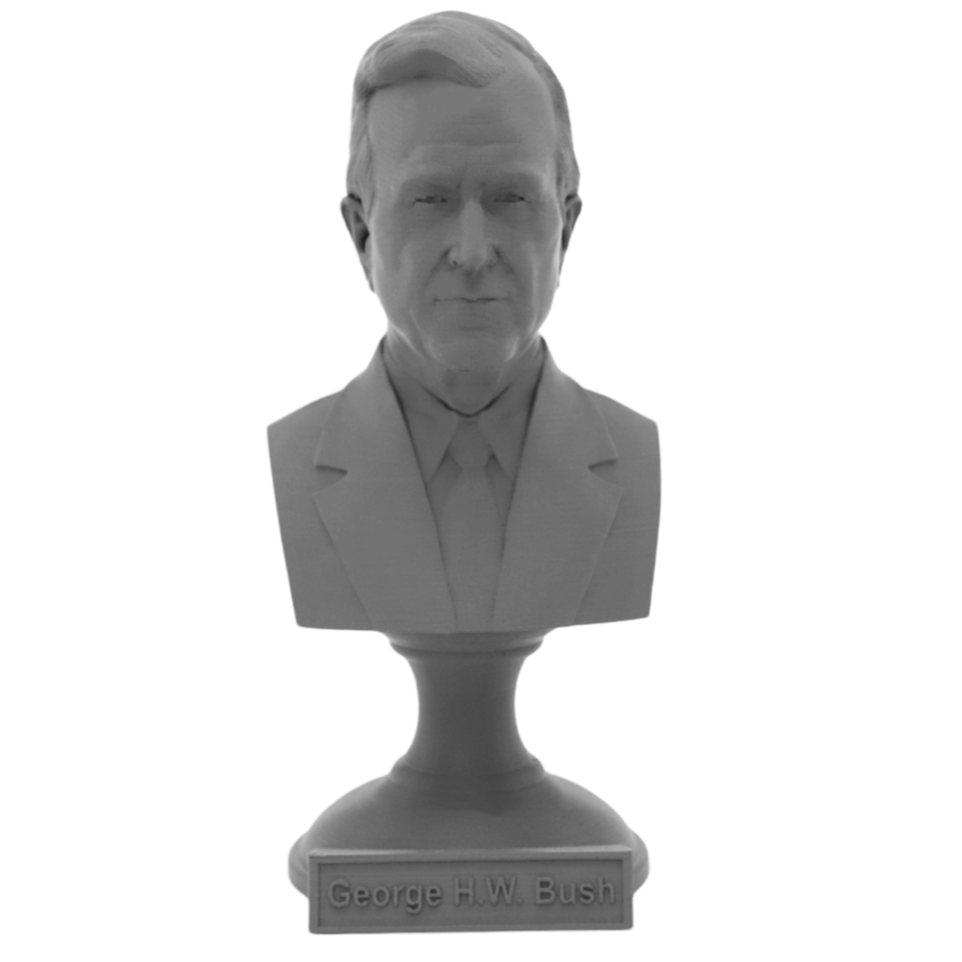George HW Bush, 41st US President, Sculpture Bust on Pedestal