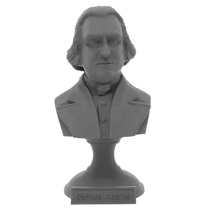Samuel Adams USA Founding Father Sculpture Bust on Pedestal