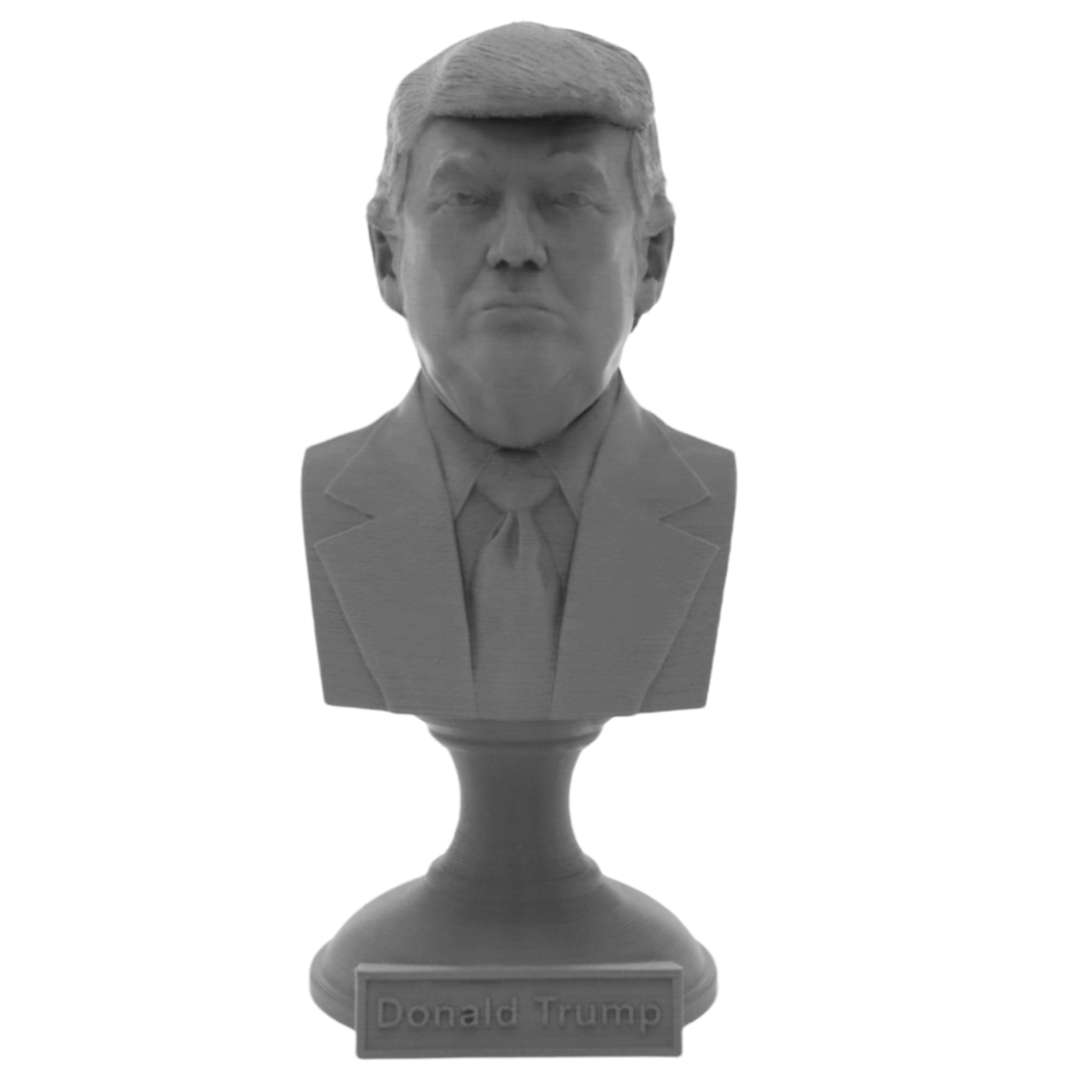 Donald Trump, 45th US President, Sculpture Bust on Pedestal