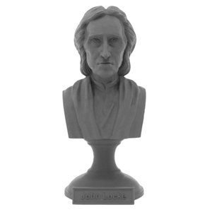 John Locke English Philosopher and Physician Sculpture Bust on Pedestal