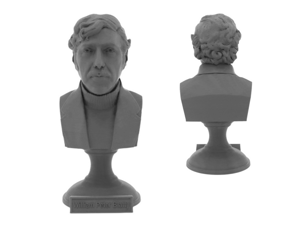 William Peter Blatty American Author Sculpture Bust on Pedestal