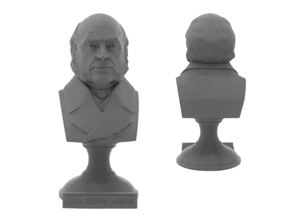 John Quincy Adams, 6th US President, Sculpture Bust on Pedestal