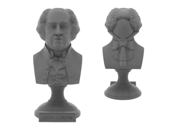 John Adams, 2nd US President, Sculpture Bust on Pedestal