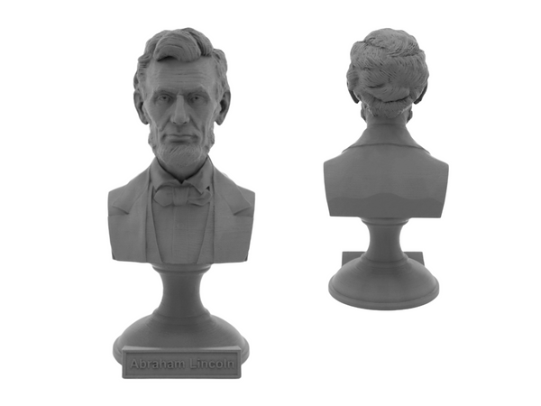 Abraham Lincoln, 16th US President, Sculpture Bust on Pedestal