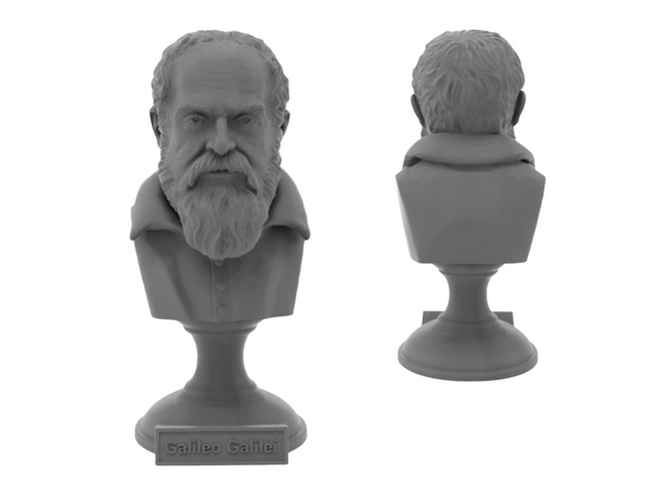 Galileo Galilei Italian Polymath, Astronomer, Physicist, and Engineer Sculpture Bust on Pedestal