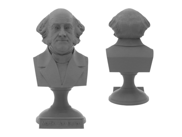Martin Van Buren, 8th US President, Sculpture Bust on Pedestal