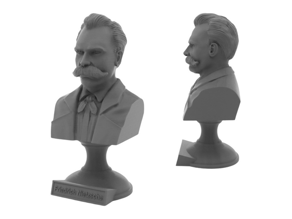 Friedrich Nietzsche German Philosopher Sculpture Bust on Pedestal