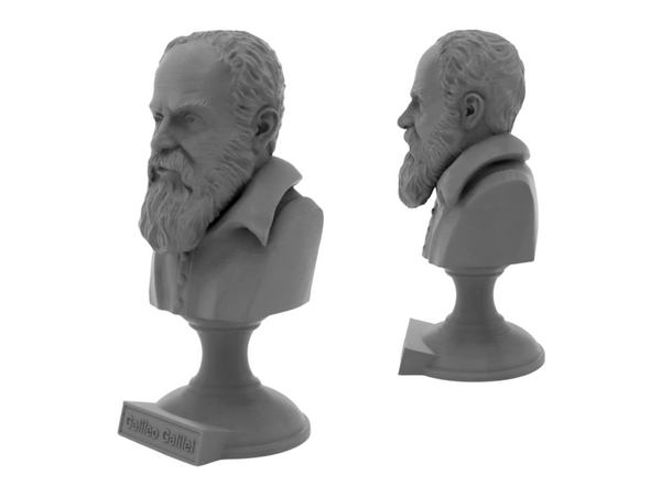 Galileo Galilei Italian Polymath, Astronomer, Physicist, and Engineer Sculpture Bust on Pedestal
