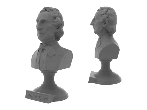 John Tyler, 10th US President, Sculpture Bust on Pedestal