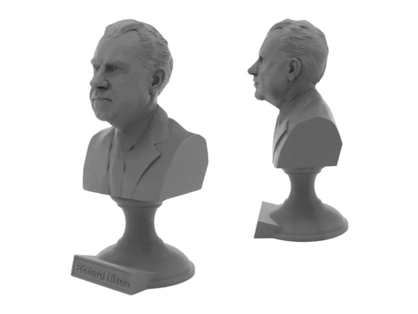 Richard Nixon, 37th US President, Sculpture Bust on Pedestal