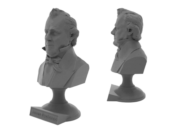 James Buchanan, 15th US President, Sculpture Bust on Pedestal