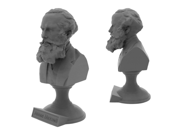 James Clerk Maxwell Famous Scottish Scientist Mathematical Physics Sculpture Bust on Pedestal
