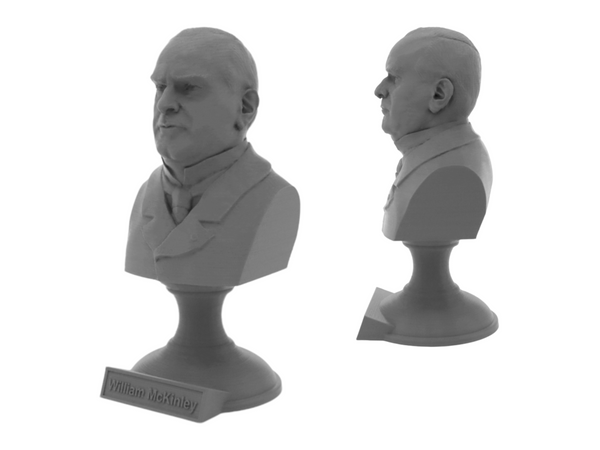 William McKinley, 25th US President, Sculpture Bust on Pedestal