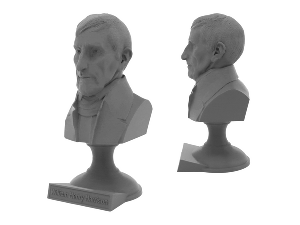 William Henry Harrison, 9th US President, Sculpture Bust on Pedestal