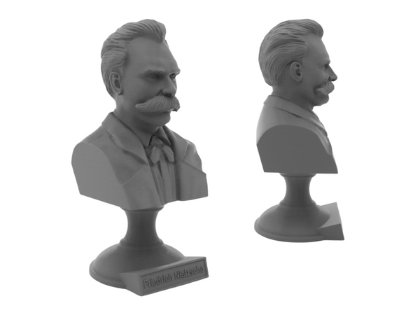 Friedrich Nietzsche German Philosopher Sculpture Bust on Pedestal